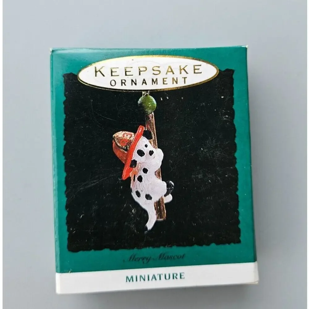 Vintage Hallmark - Merry Mascot - North Pole Dalmatian - Miniature Ornament